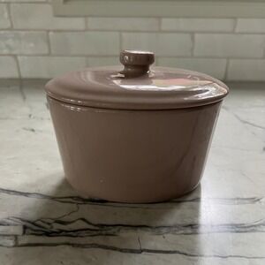 Taupe Cannister with lid from Japan - midcentury‎